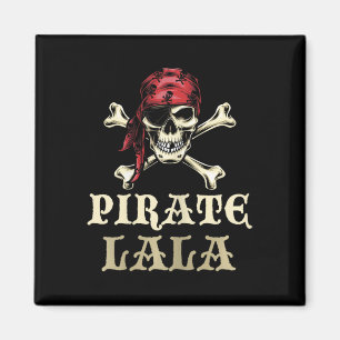 Íman Pirate Lala Skull Correspondendo Avó Halloween Cos