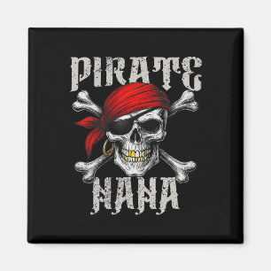 Íman Pirate Nana Jolly Roger Flag E Skull Crossbones