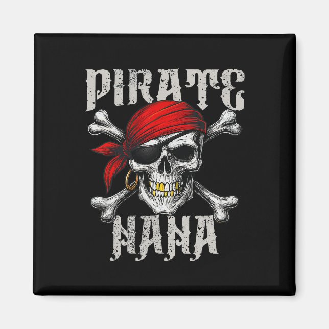 Íman Pirate Nana Jolly Roger Flag E Skull Crossbones (Frente)
