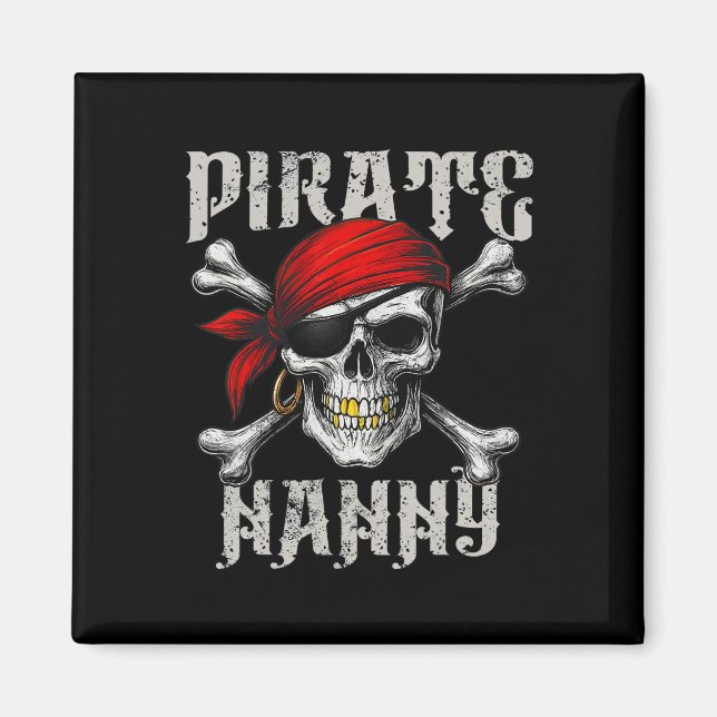 Íman Pirate Nanny Jolly Roger Flag E Skull Crossbones (Frente)