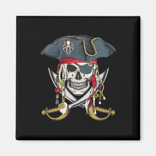 Íman Pirate Skull Halloween Meninas Meninas Crianças Ad