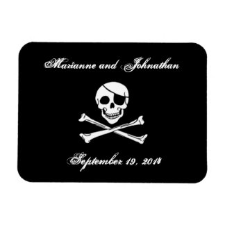 Íman Pirate Wedding Salve o ímã de data