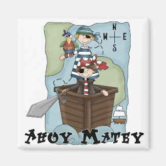 Íman Pirates Ahoy Tshirs e Gifts