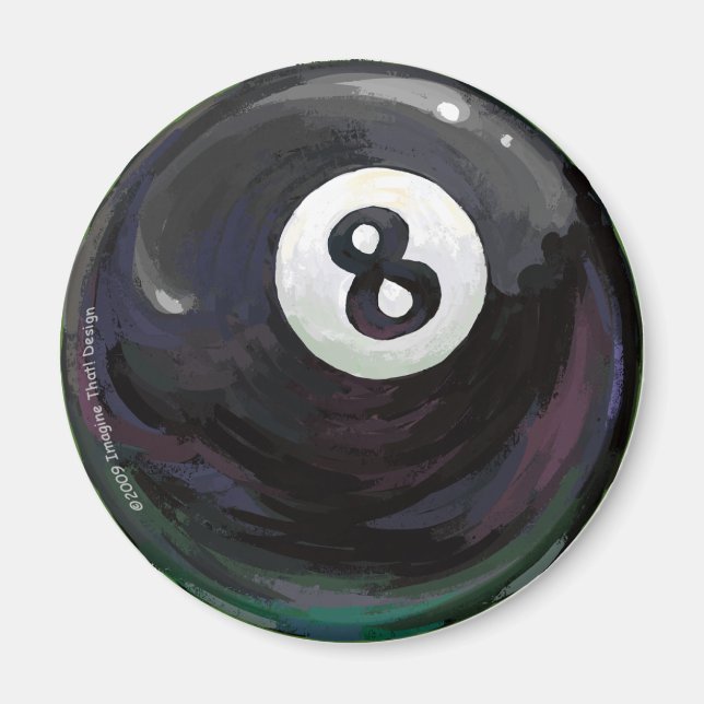 Íman Piscina 8 Ball Art (Frente)