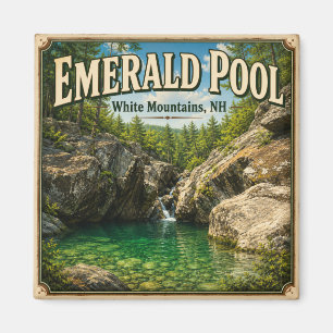 Íman Piscina Esmeralda White Mountains NH Cênica Vintag