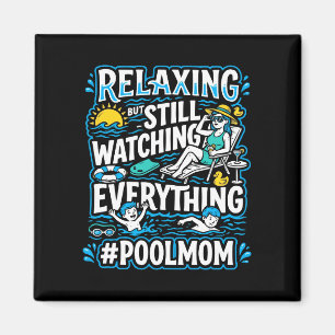 Íman Piscina masculina mãe nadando mamãe nadadora mamãe