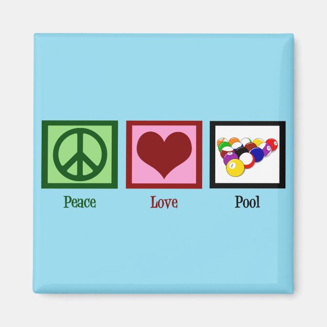 Íman Piscina Peace Love | Bilhetes Legal (Frente)