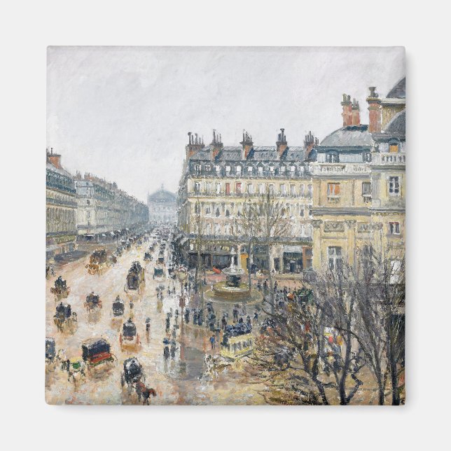 Íman Pissarro - Praça do Teatro Francês, Paris, Quadrad (Frente)