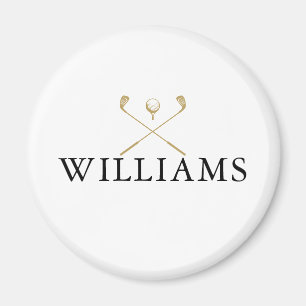 Íman Pistas de Golfe Personalizadas, Pretos E Dourados