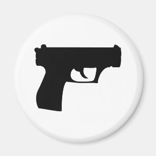 Íman pistola preta - arma