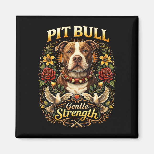 Íman Pit Bull: Força Gentil (Frente)