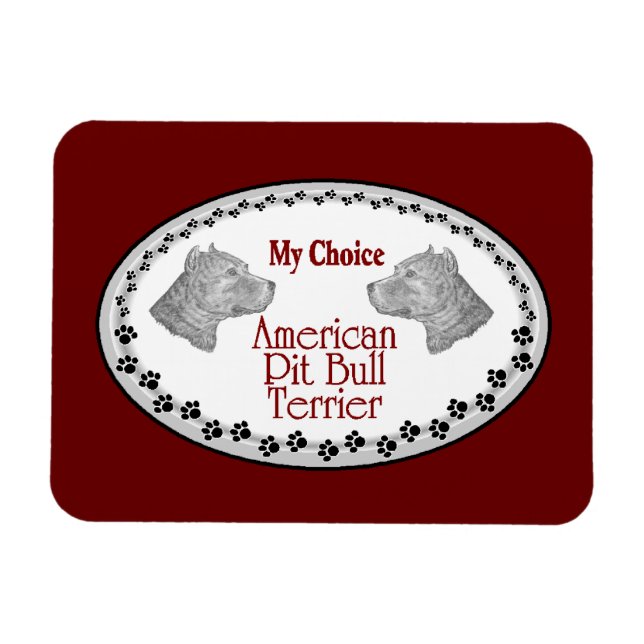 Íman Pit Bull Terrier Cog Americano (Horizontal)
