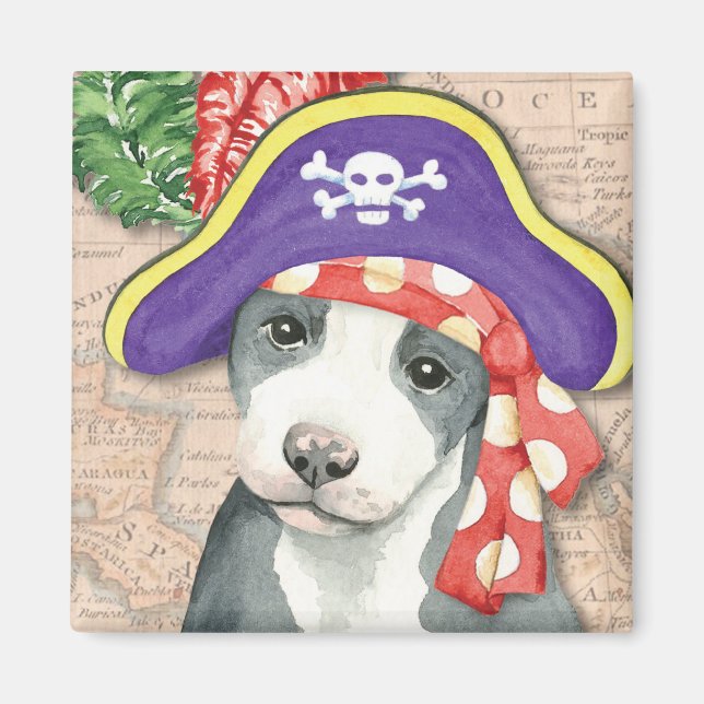 Íman Pit Bull Terrier Pirate (Frente)