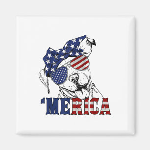 Íman Pitbull 4 De Julho Da América Merica Flag Sungles