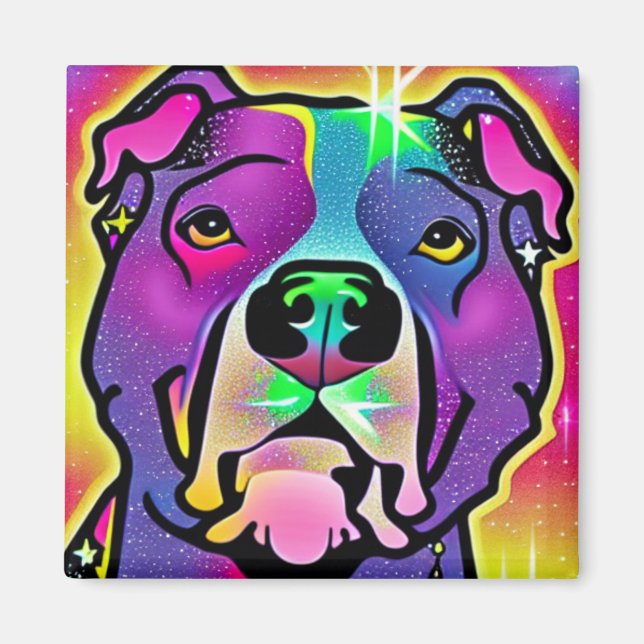 Íman Pitbull Dog Pop Art (Frente)