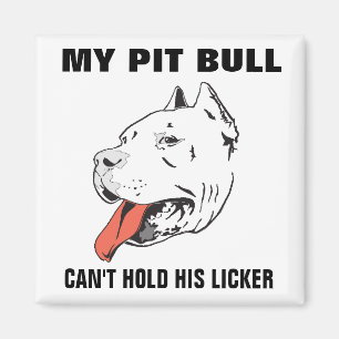 Íman Pitbull engraçado não pode guardarar seu ímã d