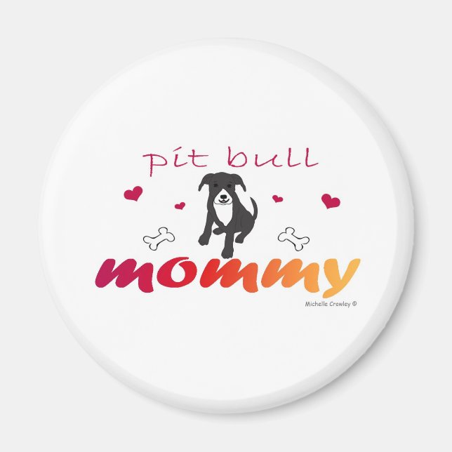 Íman PitBullBlkWtMamã (Frente)