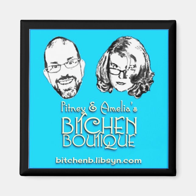 Íman Pitney e Amelia Large Magnet (Frente)