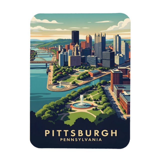 Íman Pittsburgh, Pennsylvania Skyline (Vertical)