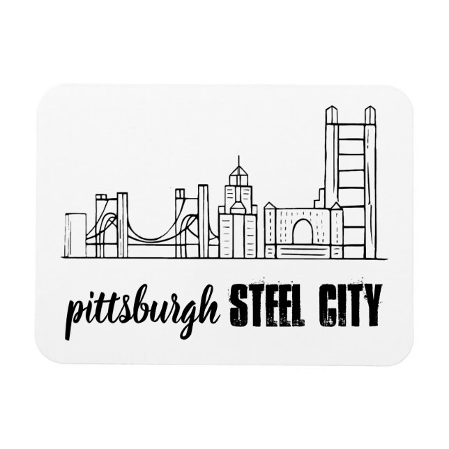 Íman Pittsburgh Skyline (Horizontal)