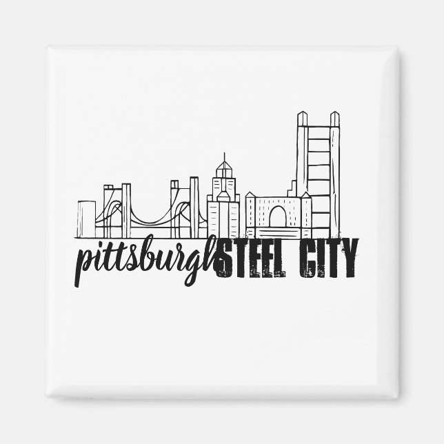 Íman Pittsburgh Skyline (Frente)