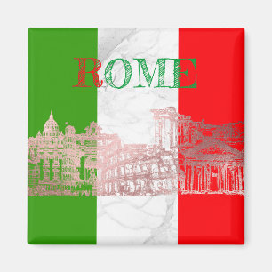 Íman Pix Dezines Roma, Roma (DIY) Rosa Dourado+Marble