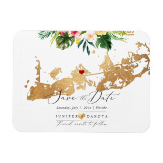 Íman PixDezines Elegante Dourado mapa oeste, coração DI