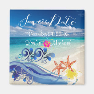 Íman PíxDezines hulawaves/Beach+plumeria