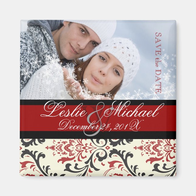 Íman PixDezines Rossi Damask, data de salvamento da fot (Frente)