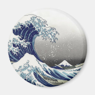Íman PixDezines Vintage, Excelente Wave, Hokusai 葛 