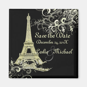 Íman PixDezines Vintage La Tour Eiffel, Salvar a Data