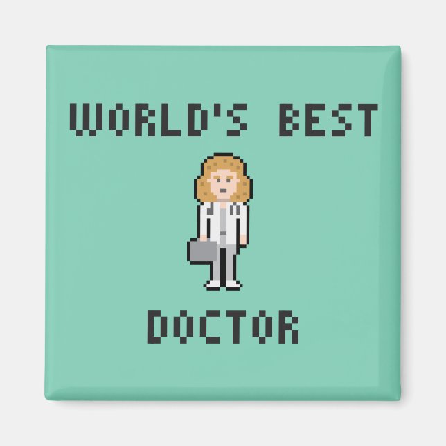 Íman Pixel Female Doctor Magnet (Frente)