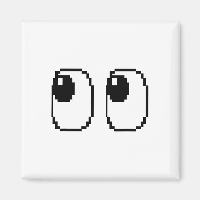 Íman Pixel Ghost Eyes Halloween Jogo Figurino (Frente)