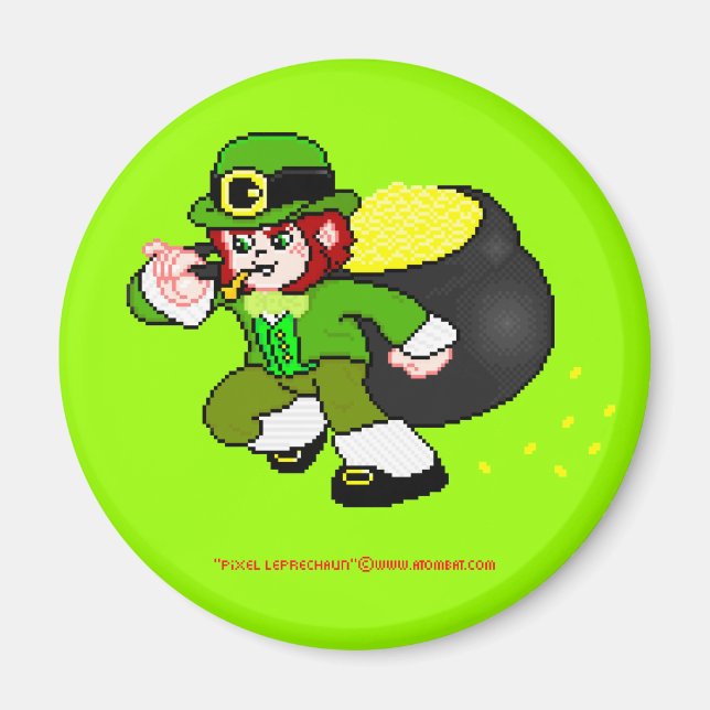 Íman Pixel Leprechaun Magnet 3 (Frente)