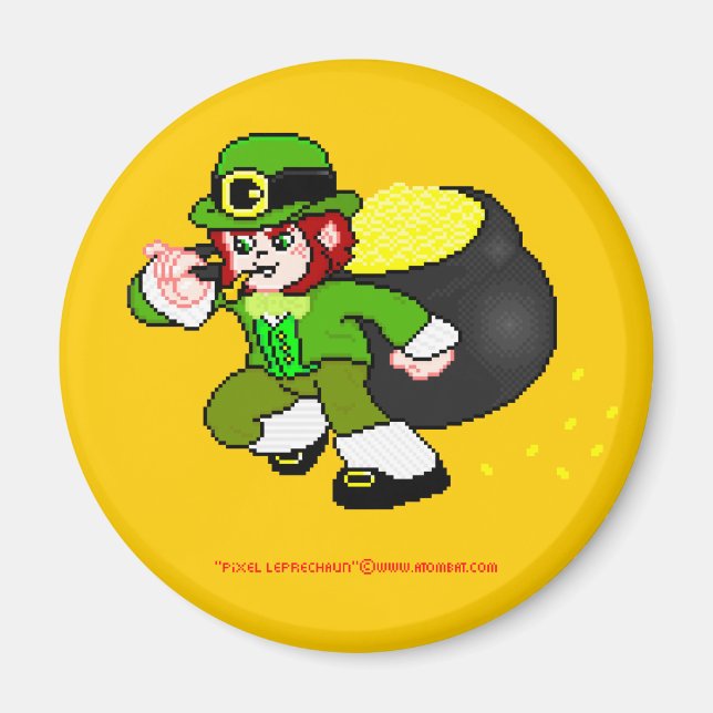 Íman Pixel Leprechaun Magnet 4 (Frente)
