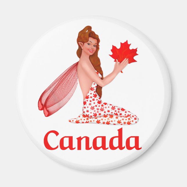 Íman Pixie canadense com Folha de Maple (Frente)