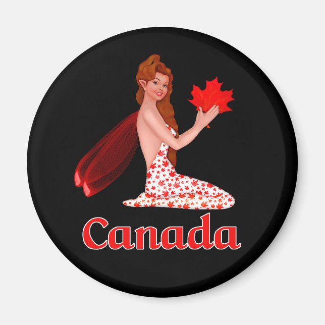 Íman Pixie canadense com Folha de Maple (Frente)