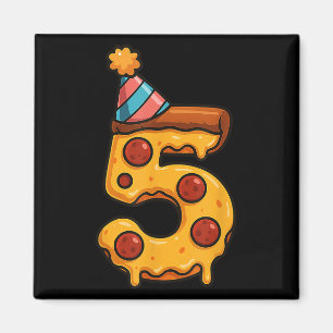 Íman Pizza 5 Birthday, 5 Anos Festa Hat Bday