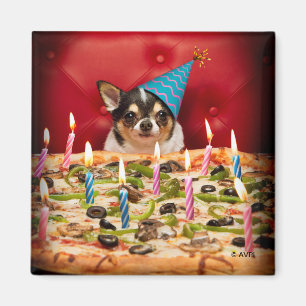 Íman Pizza Chihuahua Birthday