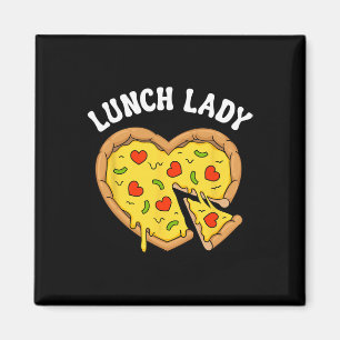 Íman Pizza da Senhora do Almoço Coração Funcionária da 