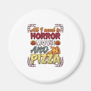 Íman Pizza de Filme de Terror Halloween Abóbora Crânio