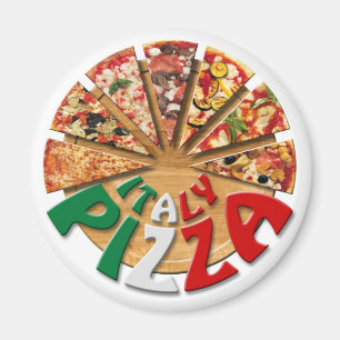 Íman Pizza de Italia do ímã no conselho de corte