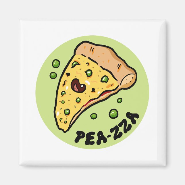 Íman Pizza de Pea-zza Cute Magnet Vegetal (Frente)