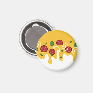 Íman Pizza de Queijo Derretido Divertida Retro Keto Fes