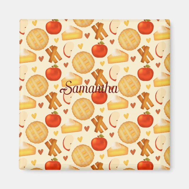 Íman Pizza E Ingredientes De Maçã Fashiada (Frente)