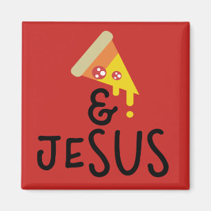 Íman Pizza Pepperoni Jesus Fé Citação Bíblia