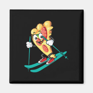 Íman Pizza Slice Em Skis Legal Wheat Pie Lovers Gi