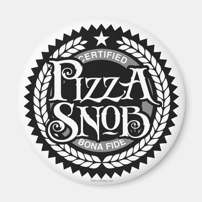 Íman Pizza Snob - amante de pizza engraçado (Frente)