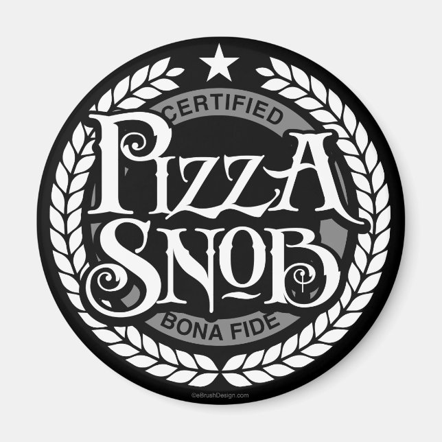 Íman Pizza Snob - amante de pizza engraçado (Frente)