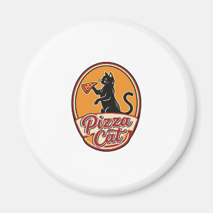Íman Pizza Vintage Gato Retro Design Engraçado Amante d